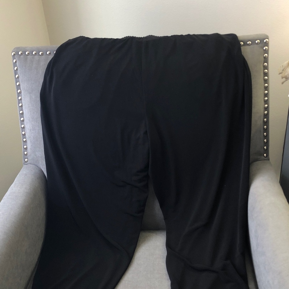 Susan Graver Black 
Liquid  Knit jogger style ankle Pants - Picture 4 of 4